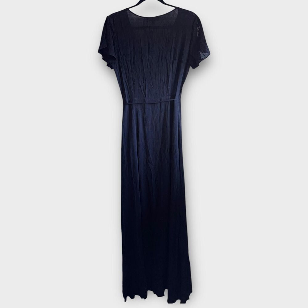 NWT Lulus | Ravishing Charm Black Ruffled Wrap High-Low Maxi Dress | Size Small - Picture 3 of 7